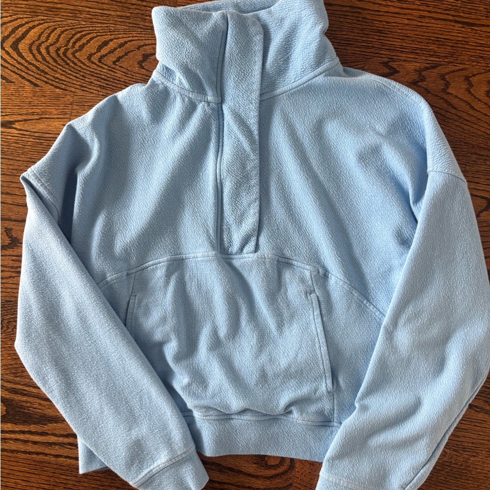 Light Blue Quarter-Zip Pullover